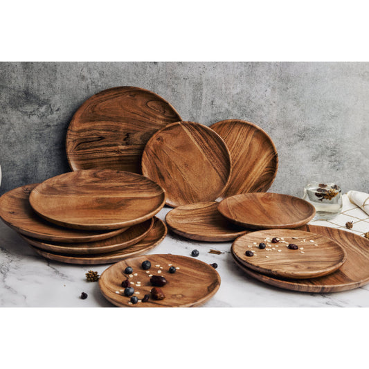 Dune Acacia Plates Set of 6 Small and 6 Large