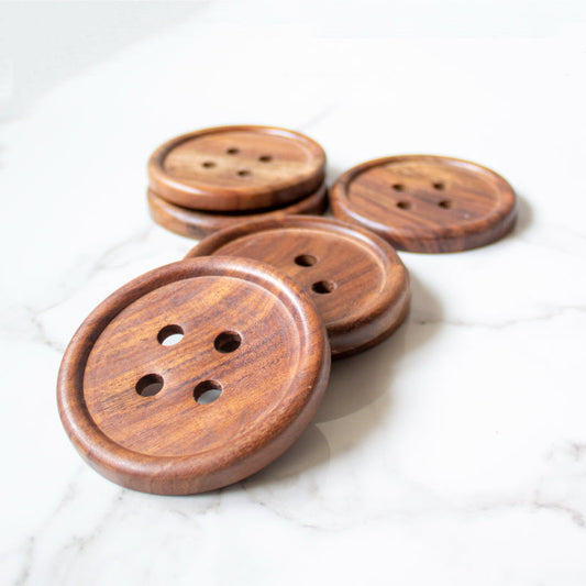 Button Coasters | Set of 4