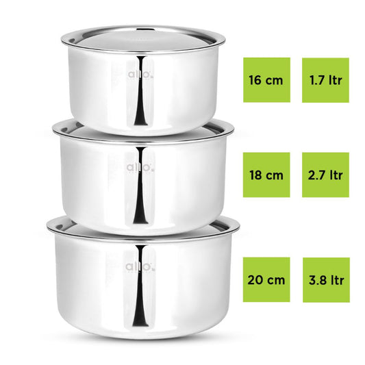 Sage CookSafeTriply Stainless Steel Tope | Set Of 3