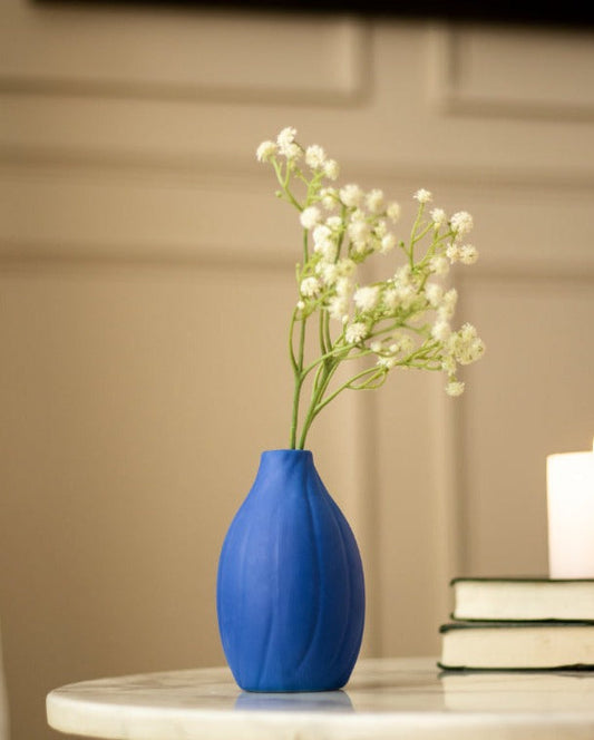 Phoebe Decorative Blue Ceramic Vase | 5 inch