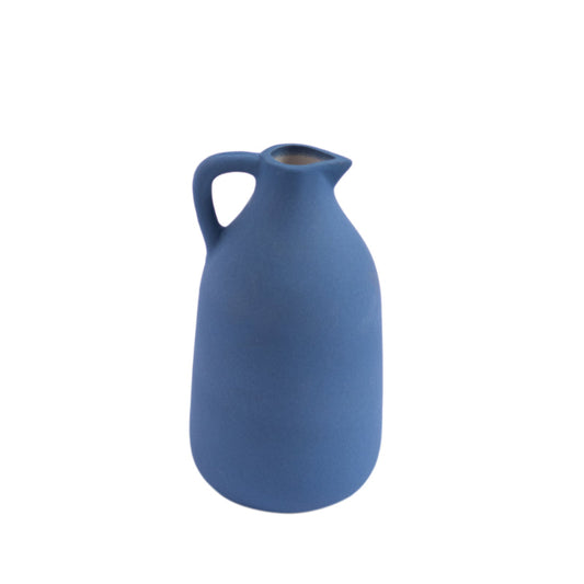 Simon Decorative Blue Ceramic Vase | 6.5 Inch