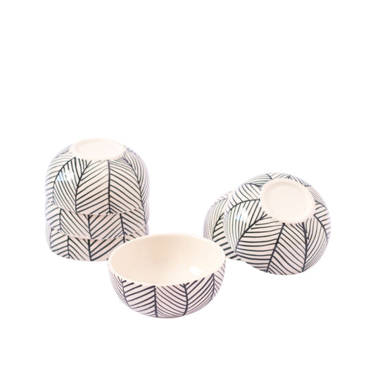 Dioni Ceramic Handcrafted Serving Bowls | Set Of 6