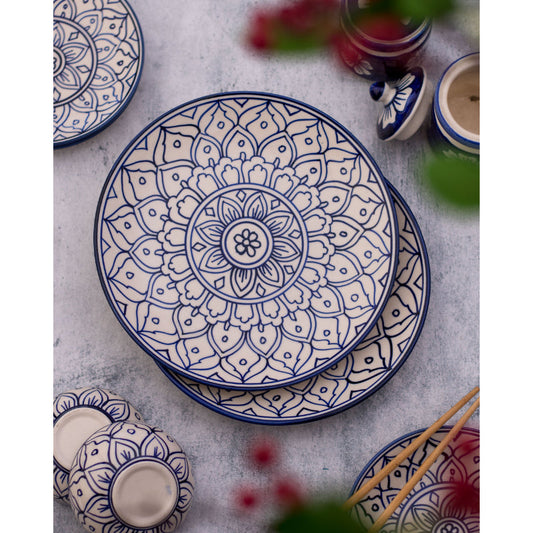 Belyn Ceramic Glossy Handcrafted Dinner Plates | Set Of 2