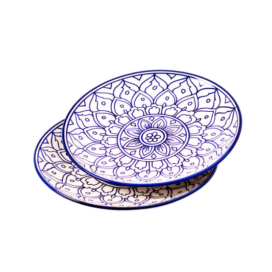 Belyn Ceramic Glossy Handcrafted Dinner Plates | Set Of 2