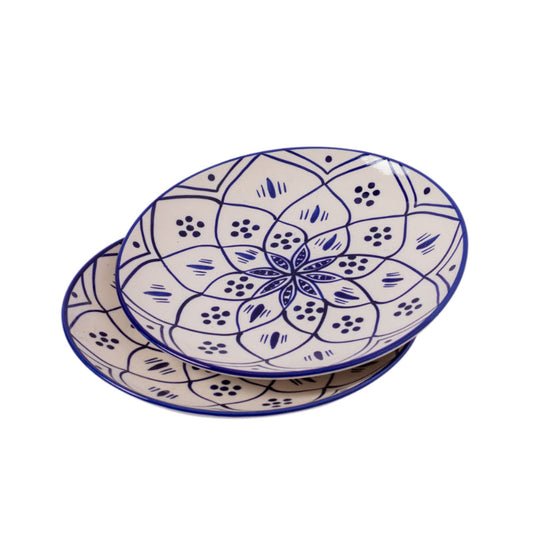 Persaphone Ceramic Glossy Handcrafted Dinner Plates | Set Of 2