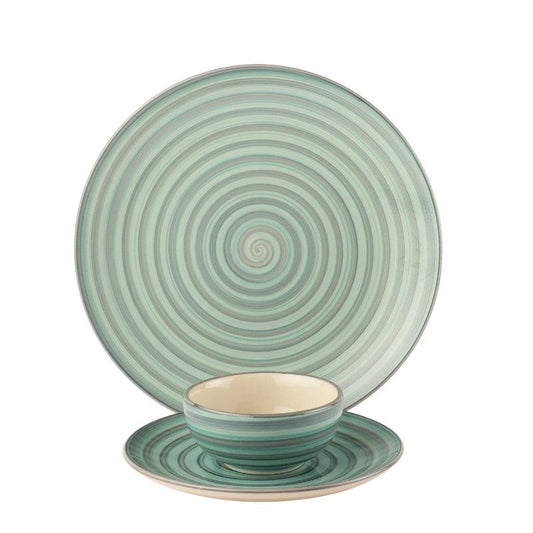 Mint Green Ceramic Dinner Set of 12