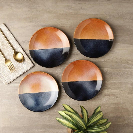 Ceramic Quarter Plates | Multiple Colours | Set of 4