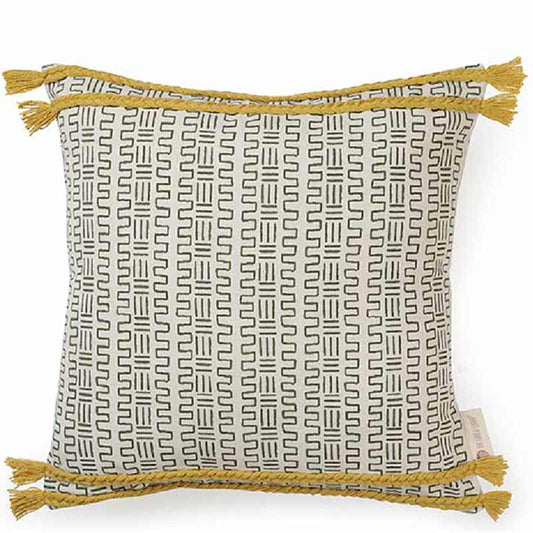 Vivacious Lines Braided Ribs Cushion Cover | 16x16 inches