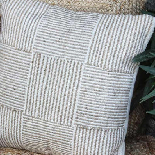 Undisturbed Woven Patch Cushion Cover | 18x18 inches