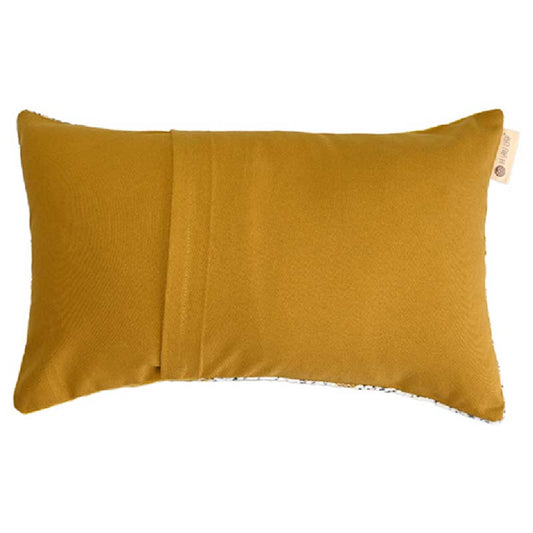 Makhamalee Ocre Lumbar Cushion Cover | 20x12 inches