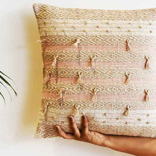 Straighten Fringe Cushion Cover | 18x18 inches