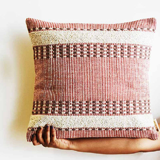 Playful Textured Stripes Cushion Cover | 20x20 inches