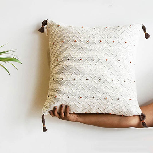 Dotted Geo Cushion Cover | 20x20 inches