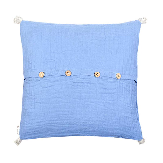 Chiffon Blue Cushion Cover | 18 inch, 24 inch, 20 x 12 inch