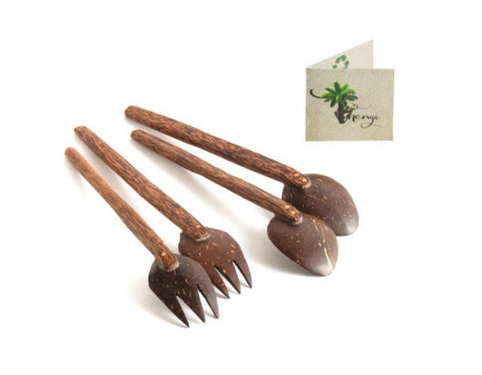 Coconut Shell Spoon & Fork | Set Of 2