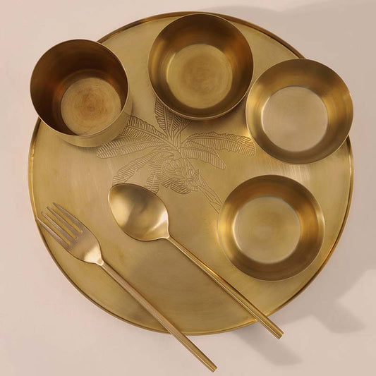 Brass Thali Set | Set of 7