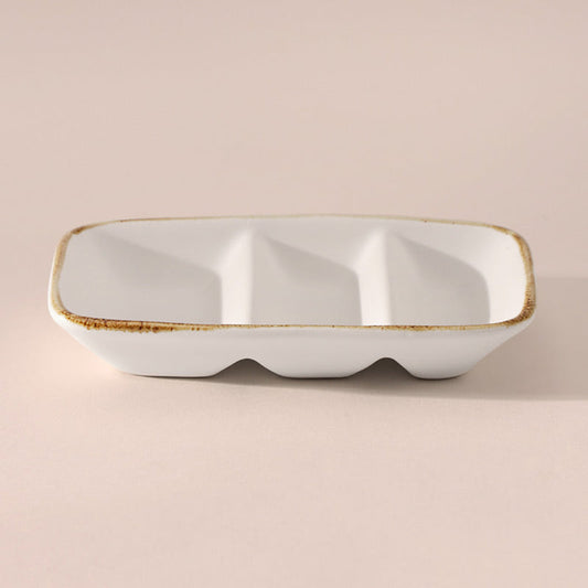 Gold Splatter 3-Section Dip Bowl