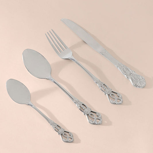 Silver Accents Cutlery Set | Set of 4