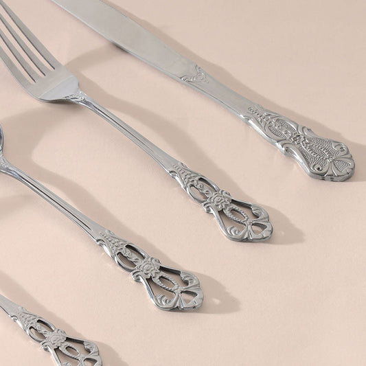 Silver Accents Cutlery Set | Set of 4