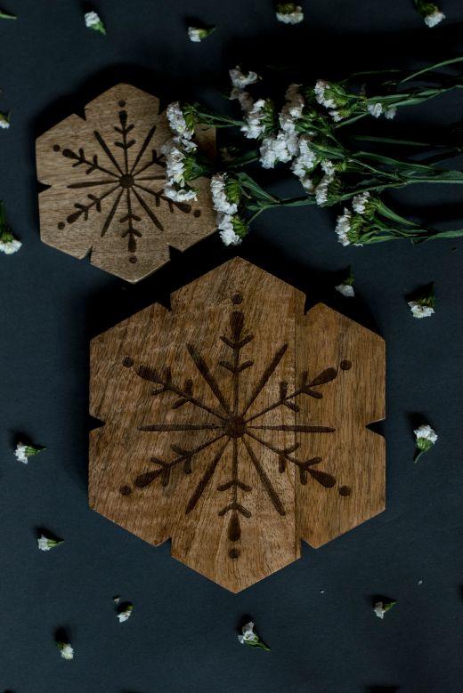 Flower Engraved Trivets