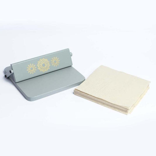 Pebble Grey Tissue Tray With Tissue Box