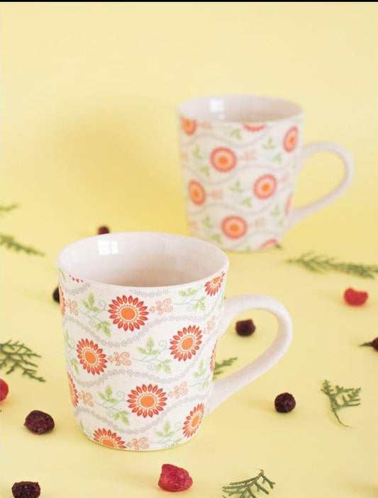 Gulmohar Coffee Mugs  | Set of 2, 4 & 6