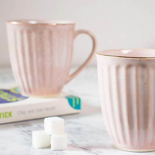 Blush Stoneware Cups  | Set of 2