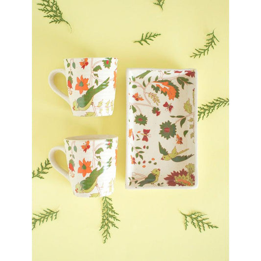 Morning Bliss 2 Mugs & Tray Set  | Multiple Sizes