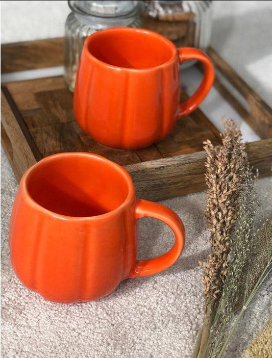 Pumpkin Coffee Mugs  | Set of 2