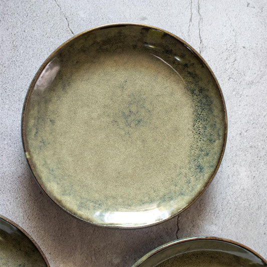 Olive Green Quarter Plates | Set of 2