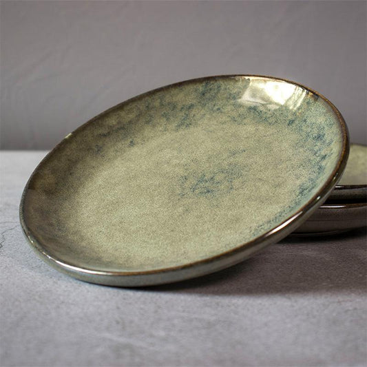 Olive Green Quarter Plates | Set of 2