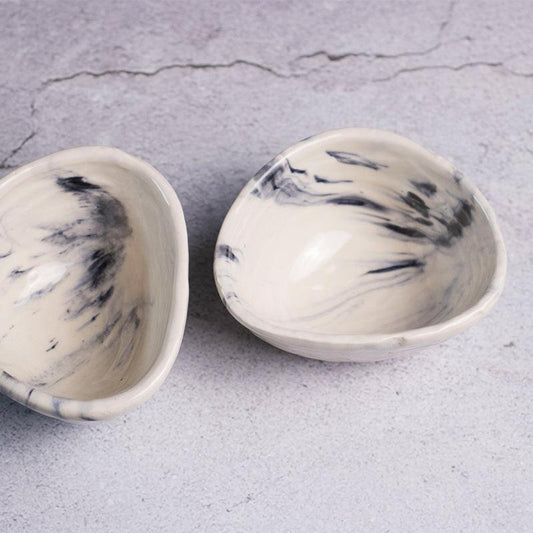 Marble Dessert Bowls  | Set of 2