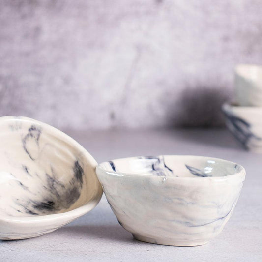 Marble Dessert Bowls  | Set of 2