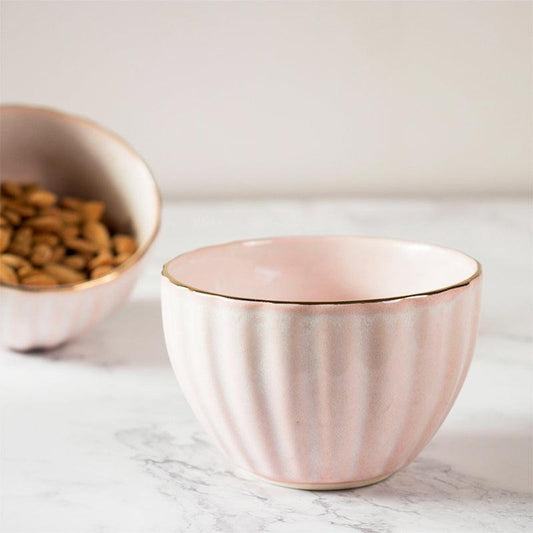 Blush Stoneware Bowls |Set of 2