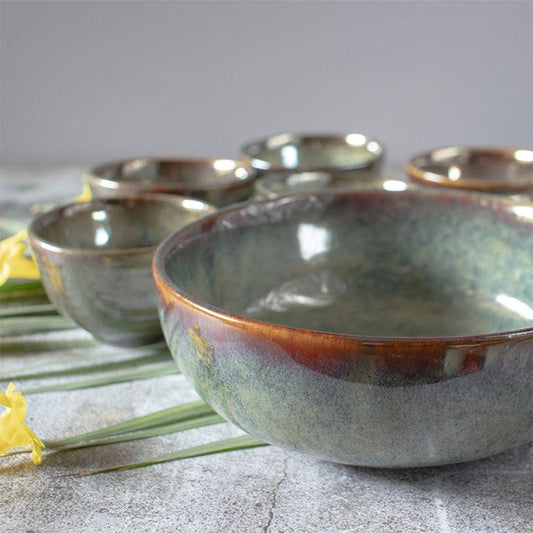 Jaen Stoneware Dessert Bowls | Set of 7