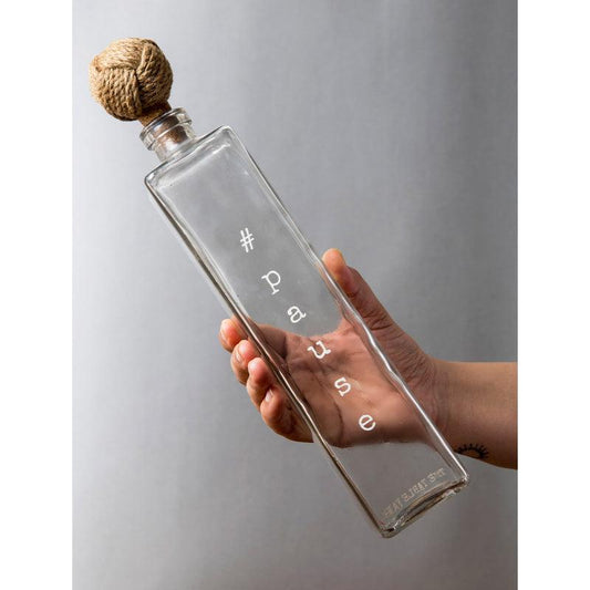 Pause Glass Water Bottles | Set of 2