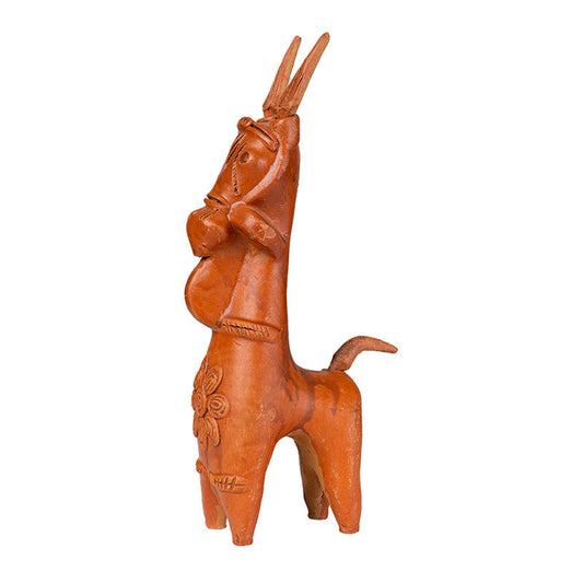 The Muded Horse Terracotta Showpieces | Set of 2