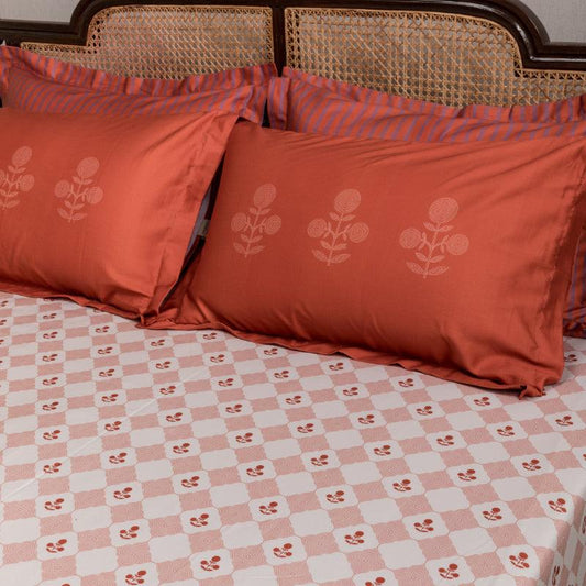 Rust Bageecha Bedding Set | King Size