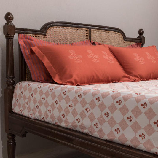 Rust Bageecha Bedding Set | King Size