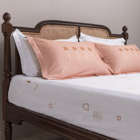 Spanish Pink & White Golconda Memories Bedding Set | King Size