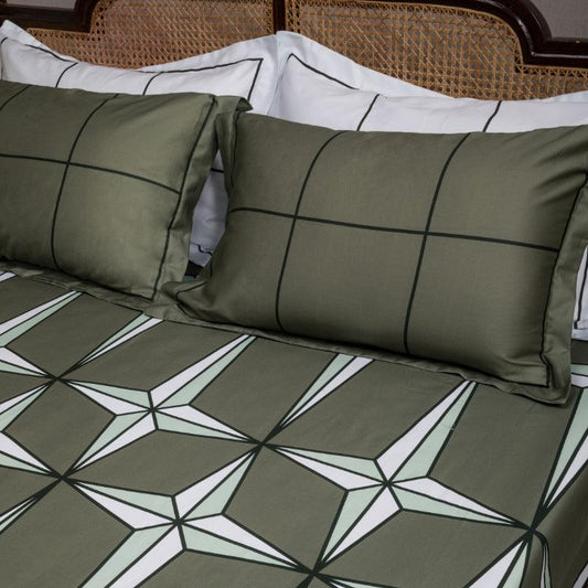 Amazon Green Holy Azulejos Bedding Set | King Size