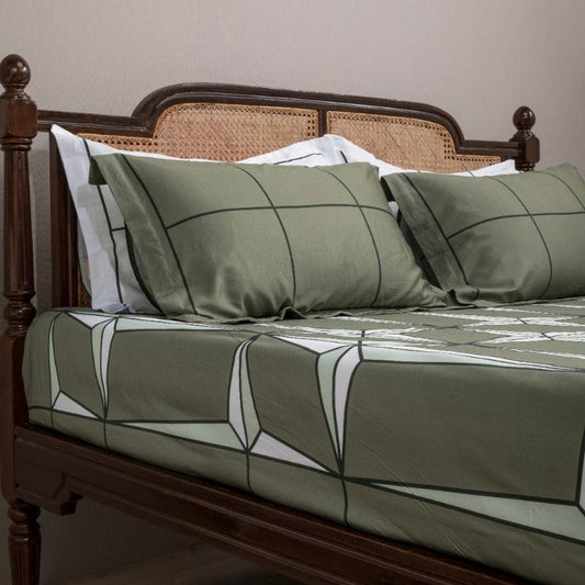 Amazon Green Holy Azulejos Bedding Set | King Size