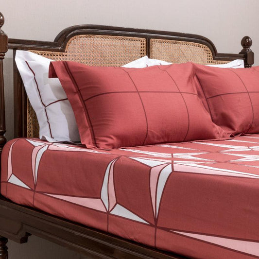 Burnt Rust Holy Azulejos Bedding Set | King Size