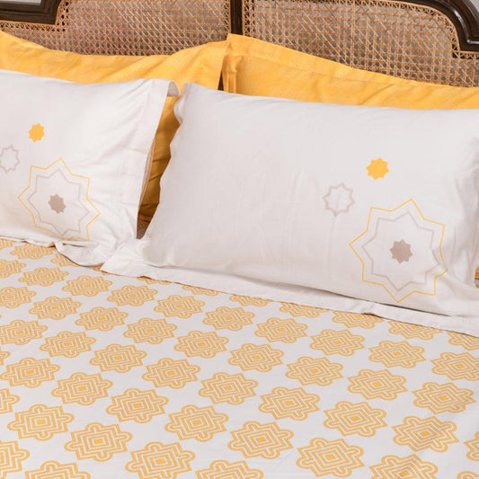 Yellow Iktara King Bedding Set | King Size