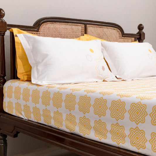 Yellow Iktara King Bedding Set | King Size