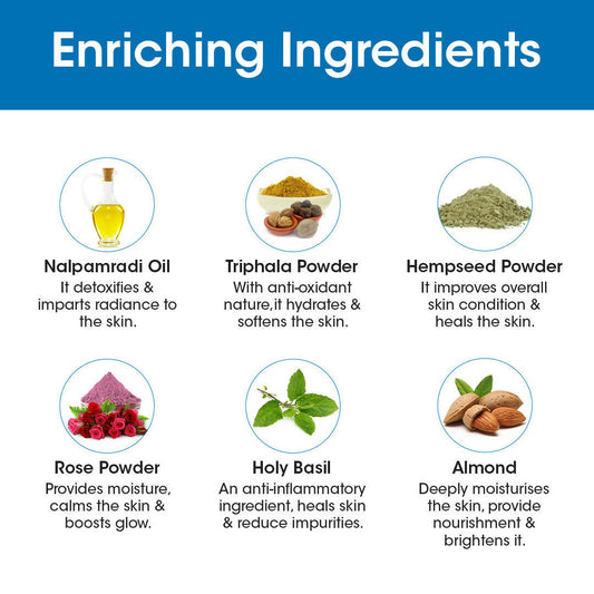 T.A.C - The Ayurveda Co. Nalpamaradi Face Scrub for Glowing & Brightening Skin with Triphala Powder for Women & Men