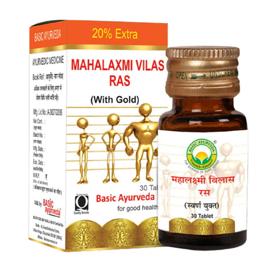Basic Ayurveda Mahalaxmi Vilas Ras (With Gold) Tablets - 30 ml