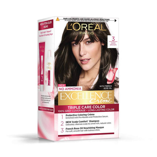 LOreal Paris Excellence Creme Hair Color - 3 Dark Brown