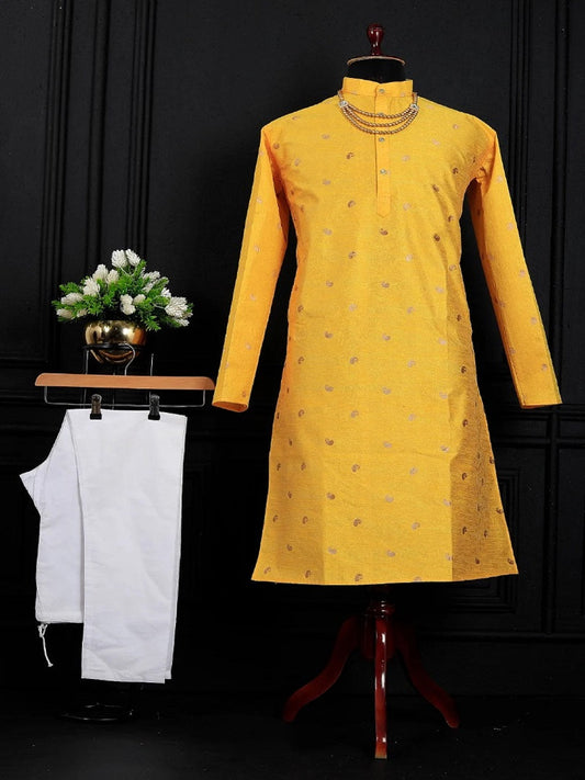 Printed Jacquard Kurta in Navy Blue Wedding Wear Kurta Pajama Suit 16-SD9