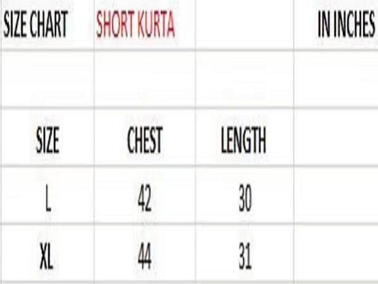 Men's Ethnic Wear Cotton Casual Short Kurta for Men 16-IN9